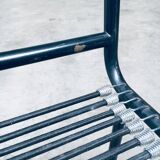 Postmodern sandows chairs attributed to rene herbst for ecart international, 1980s, set of 6