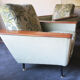 Pair of italian lounge chairs afrormosia and mohair, 1940s