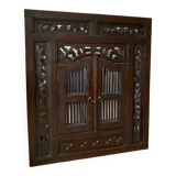 Wooden mirror with window