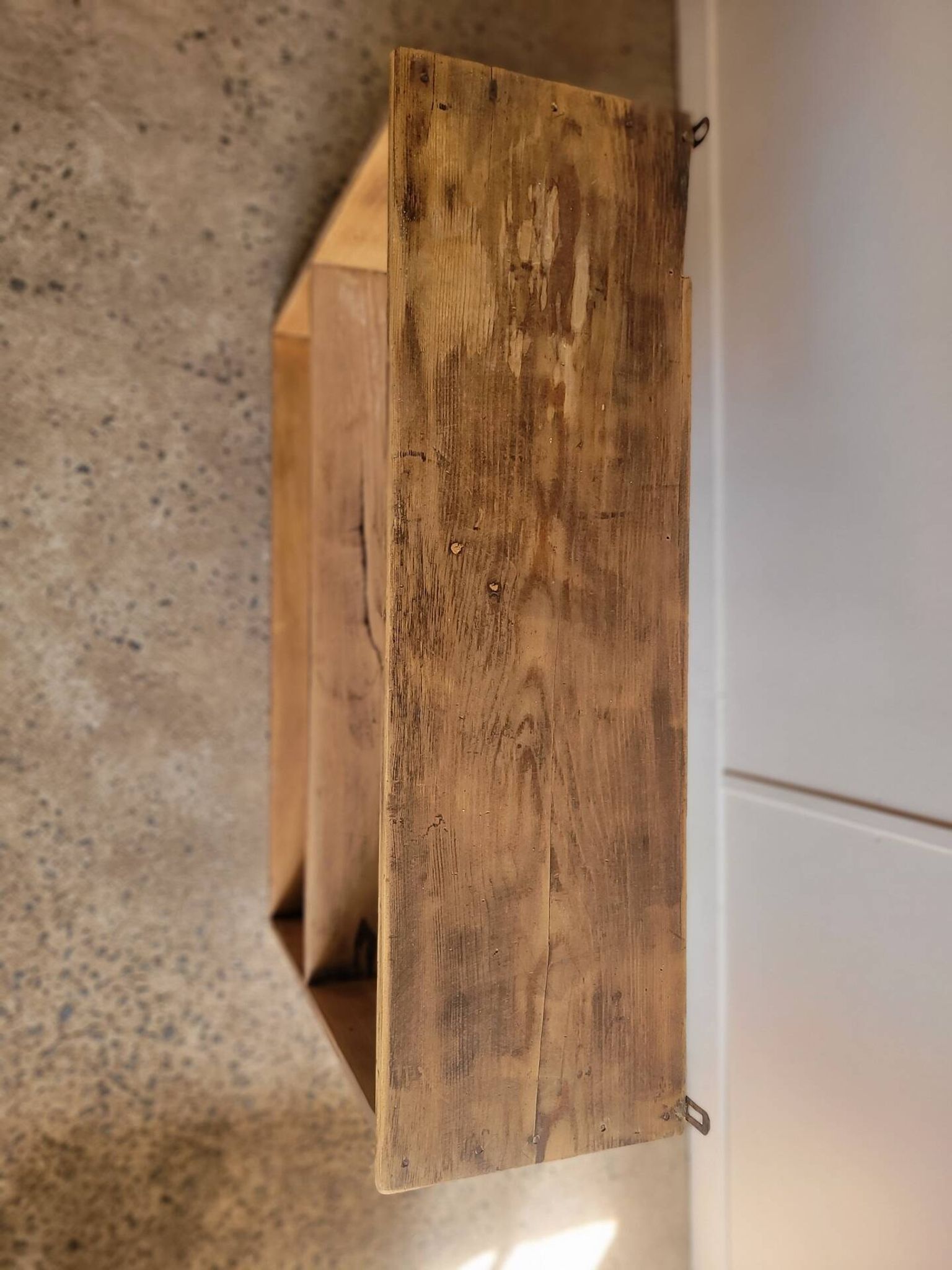 Wooden wall shelf