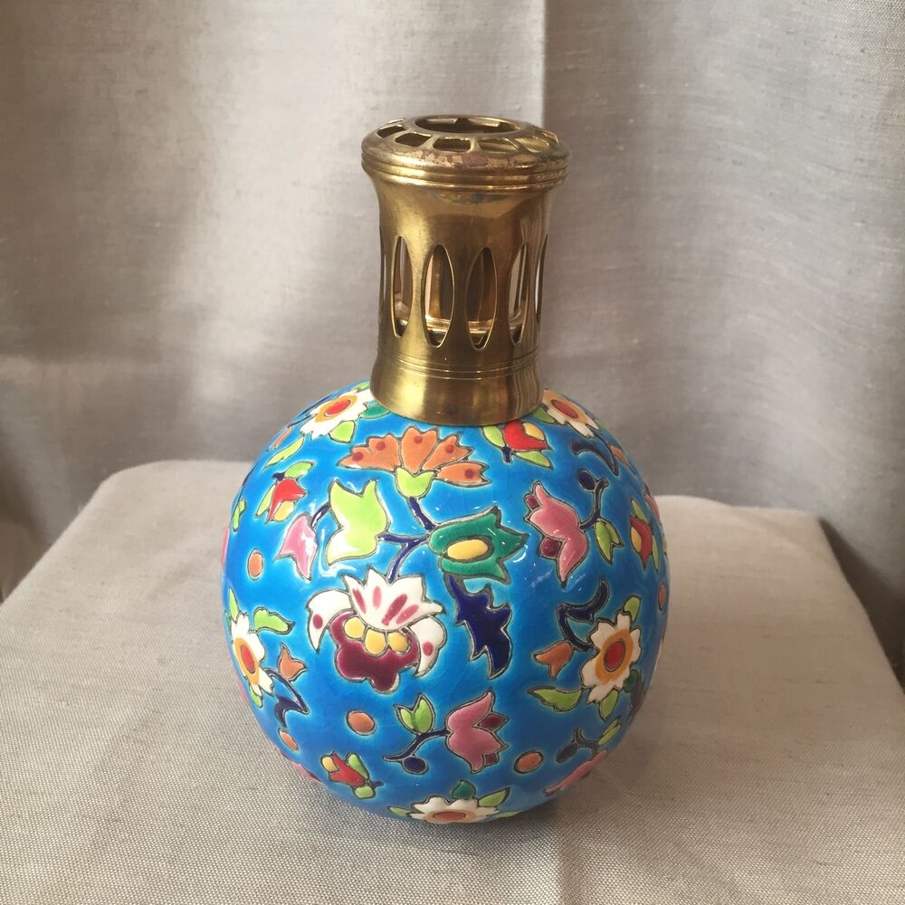 Berger lamp in longwy enamels