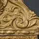 Small Mirror with Parcloses in Repoussé Brass – 1900