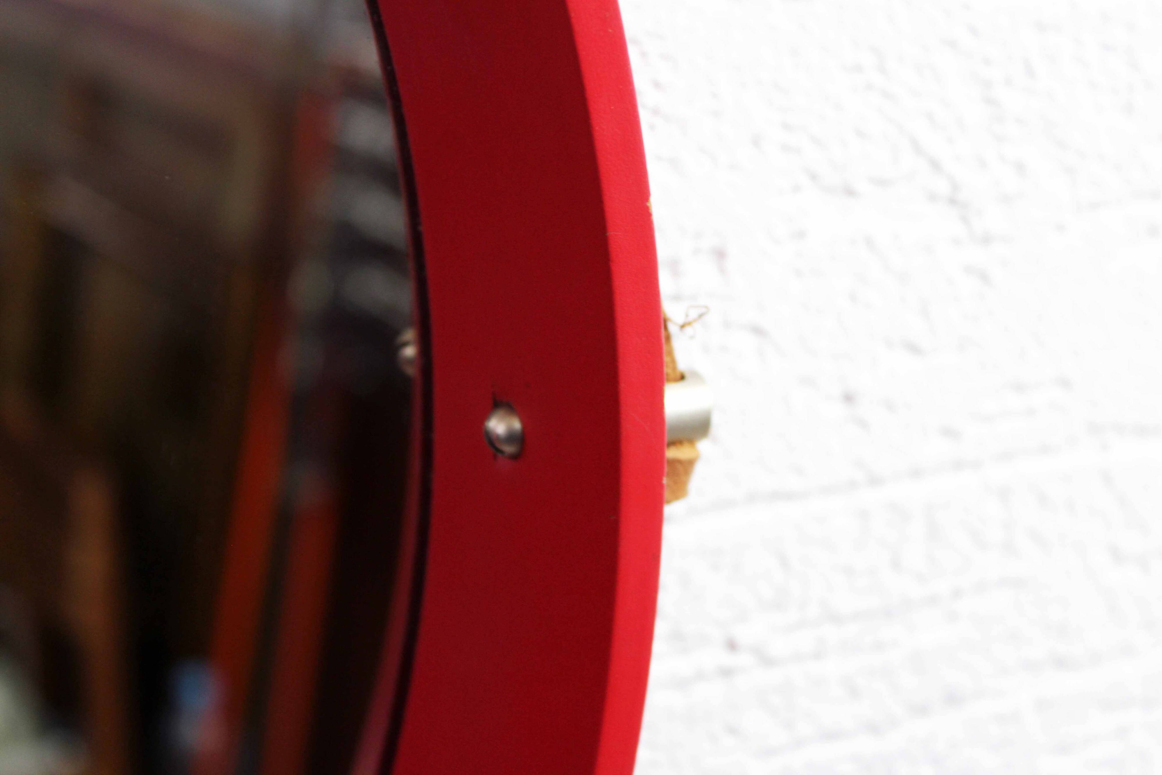 Miroir scandinave vintage rond 1970