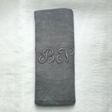 Old embroidered table napkin B N Grey