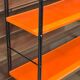 Étagère string métal noir plateau plastique orange