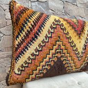 Housse de coussin Kilim berbère vintage : Coussin en laine marocaine