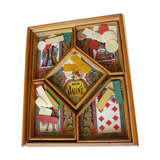 Yellow Dwarf in wooden dated 1921 with tokens