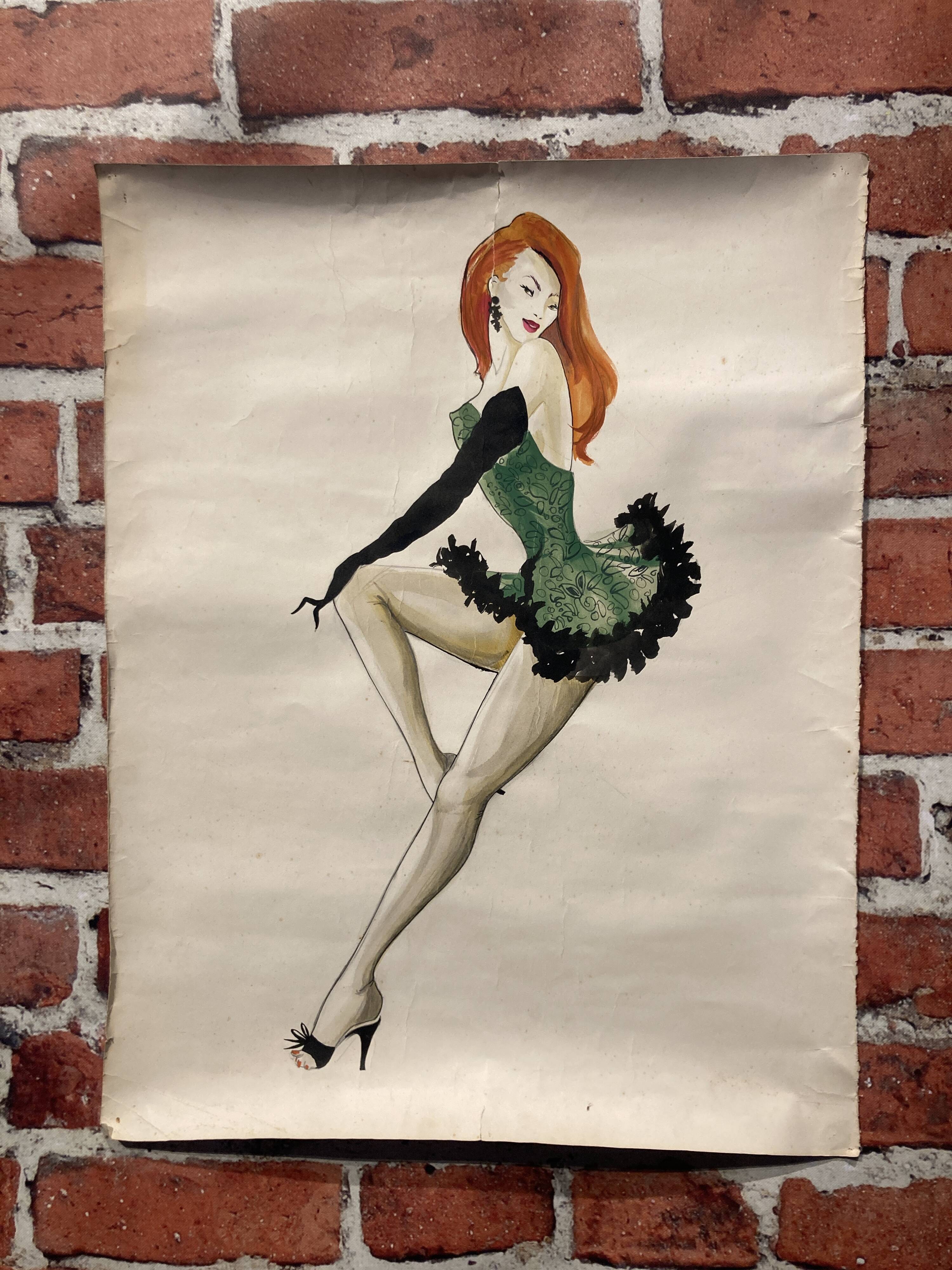 Watercolor depicting a woman.