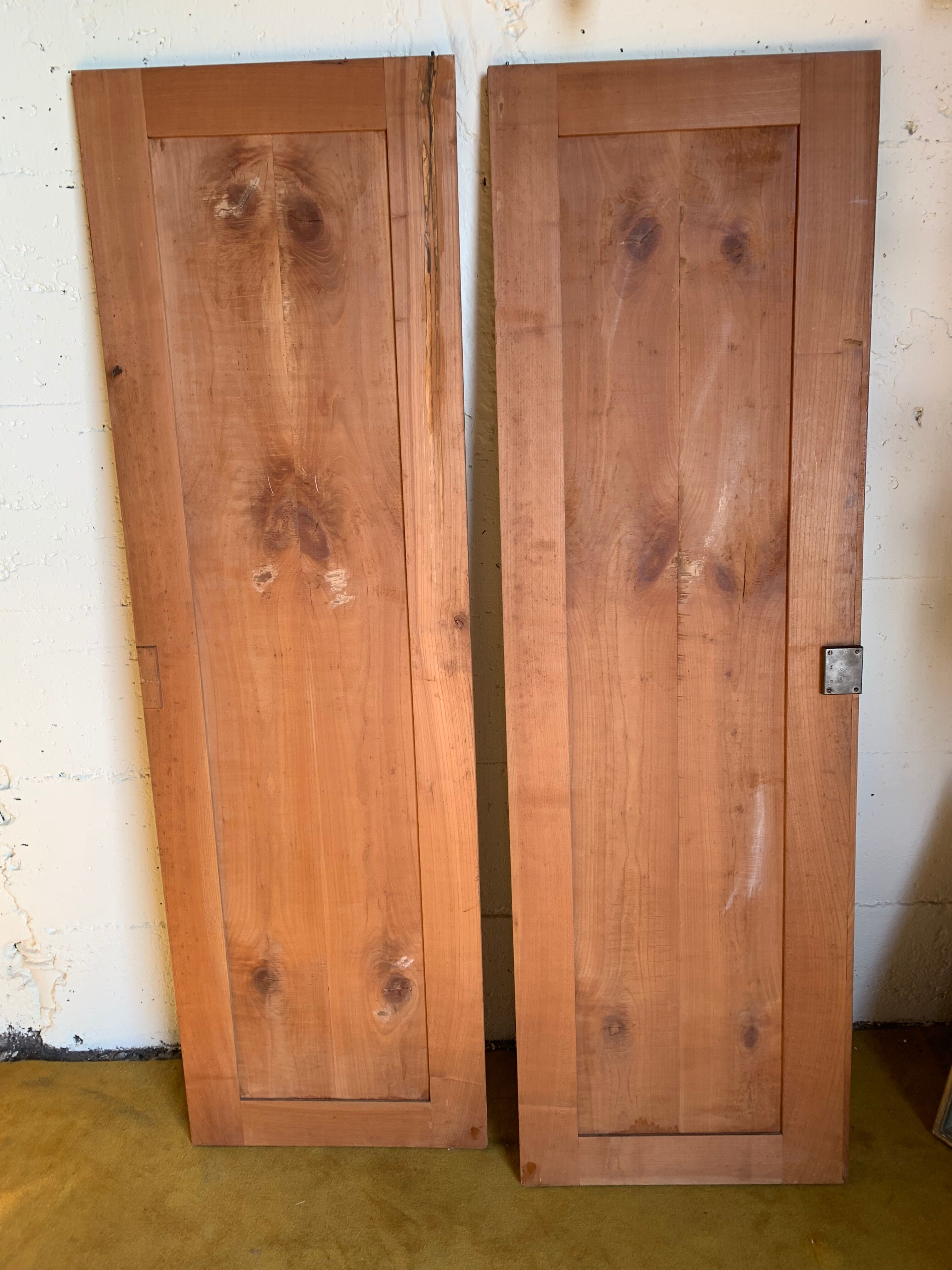 Paire de portes en merisier