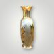 Vintage enamelled brass vase with owl decoration – handcrafted