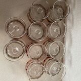 Set of 10 antique glasses