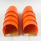 Pair of Scandinavian Model V 311 Wall Lights by Hans-Agne Jakobsson for Ellysett, Sweden, 1970s