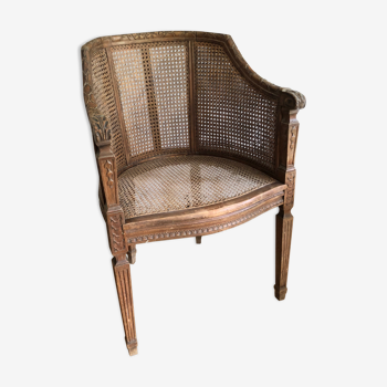 Fauteuil canné Louis XVI