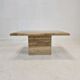 Italian coffee or side table in travertine, 1980s