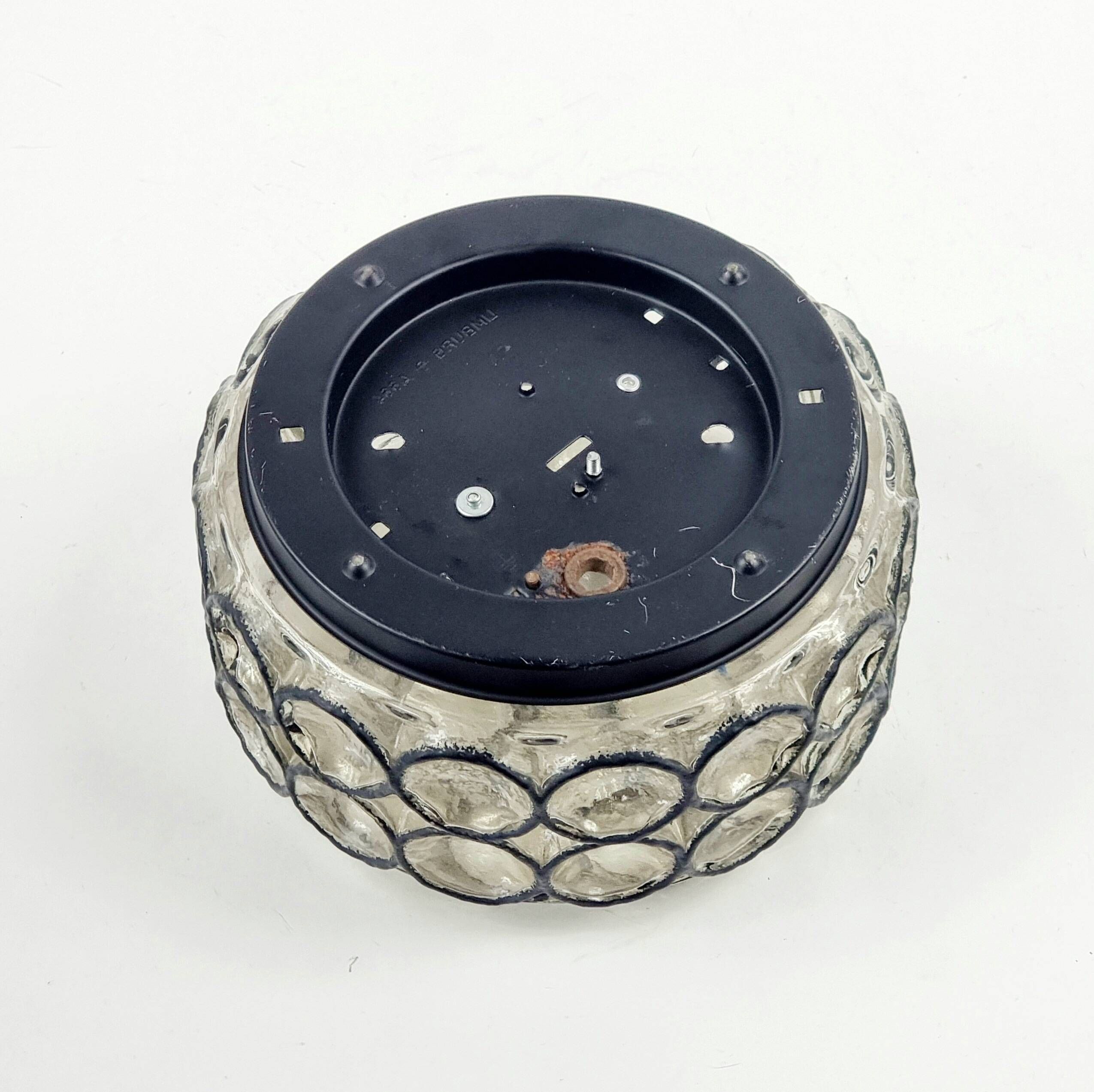 Mid-Century Modern Glass Wall Light from Limburg, Germany, 1960s/1970s