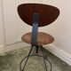 Industrial chair in wood and steel