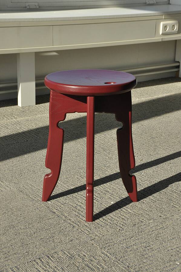 Lacquered Ash Stool