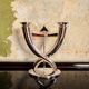 Fleche candelabrum plated in silver by Gio Ponti for Christofle, 1928