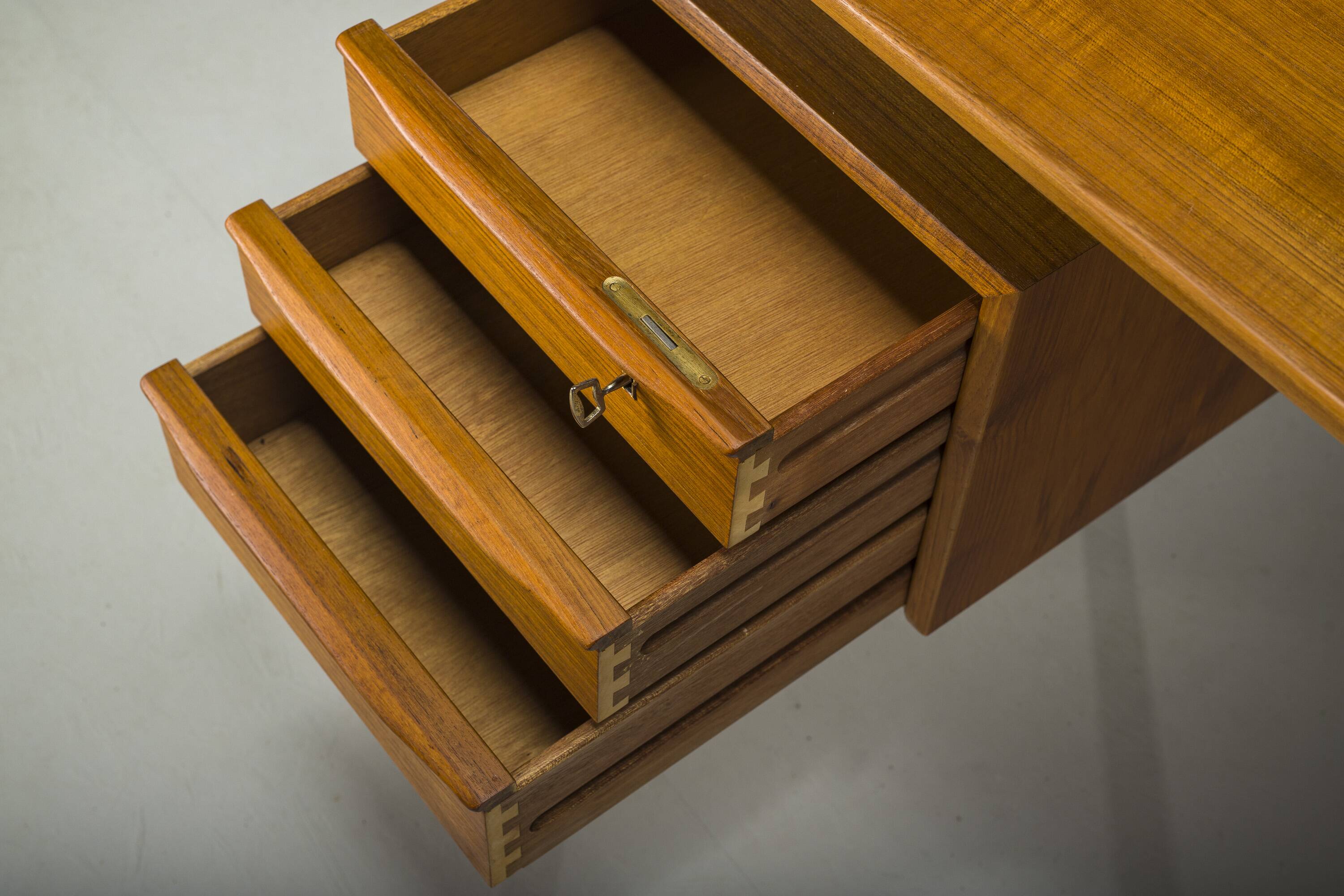 Danish Teak Desk by Peter Lovig Nielsen for Hedensted Mobelfabrik, 1964