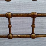 Wood and straw corner chair