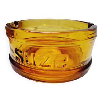 Suze amber glass ashtray