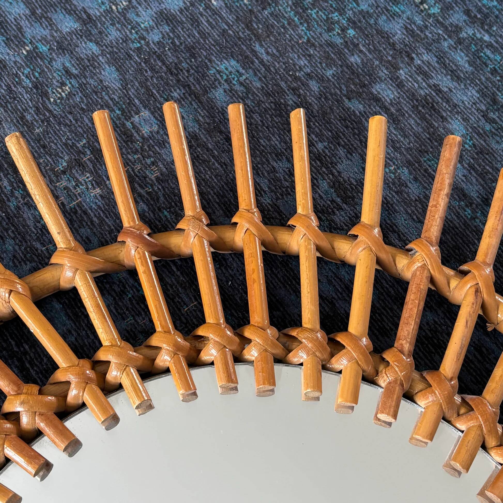 Rattan sun mirror