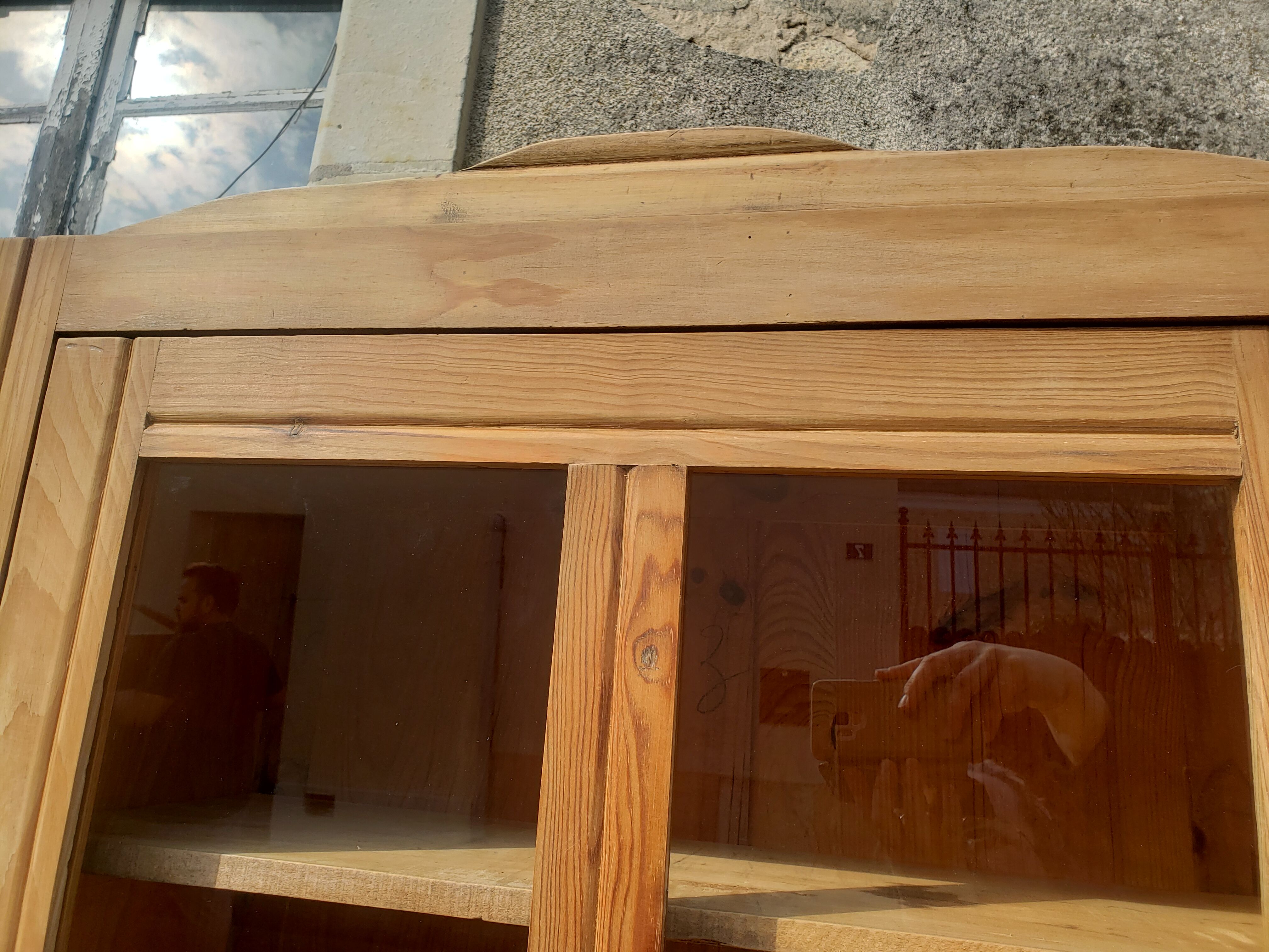 Parisian cabinet glazed raw wood