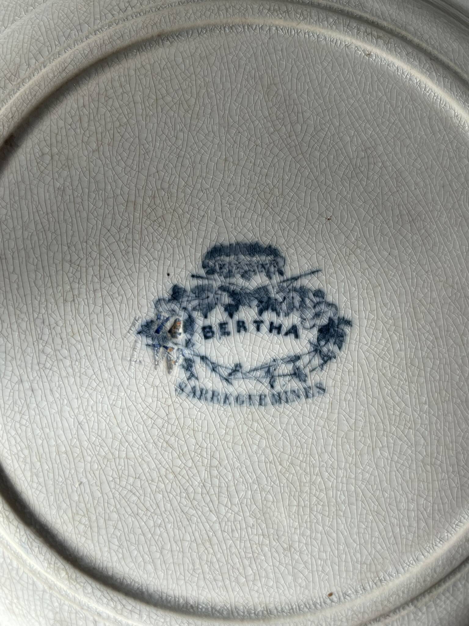 Lot de 4 assiettes plates Bertha Sarreguemines