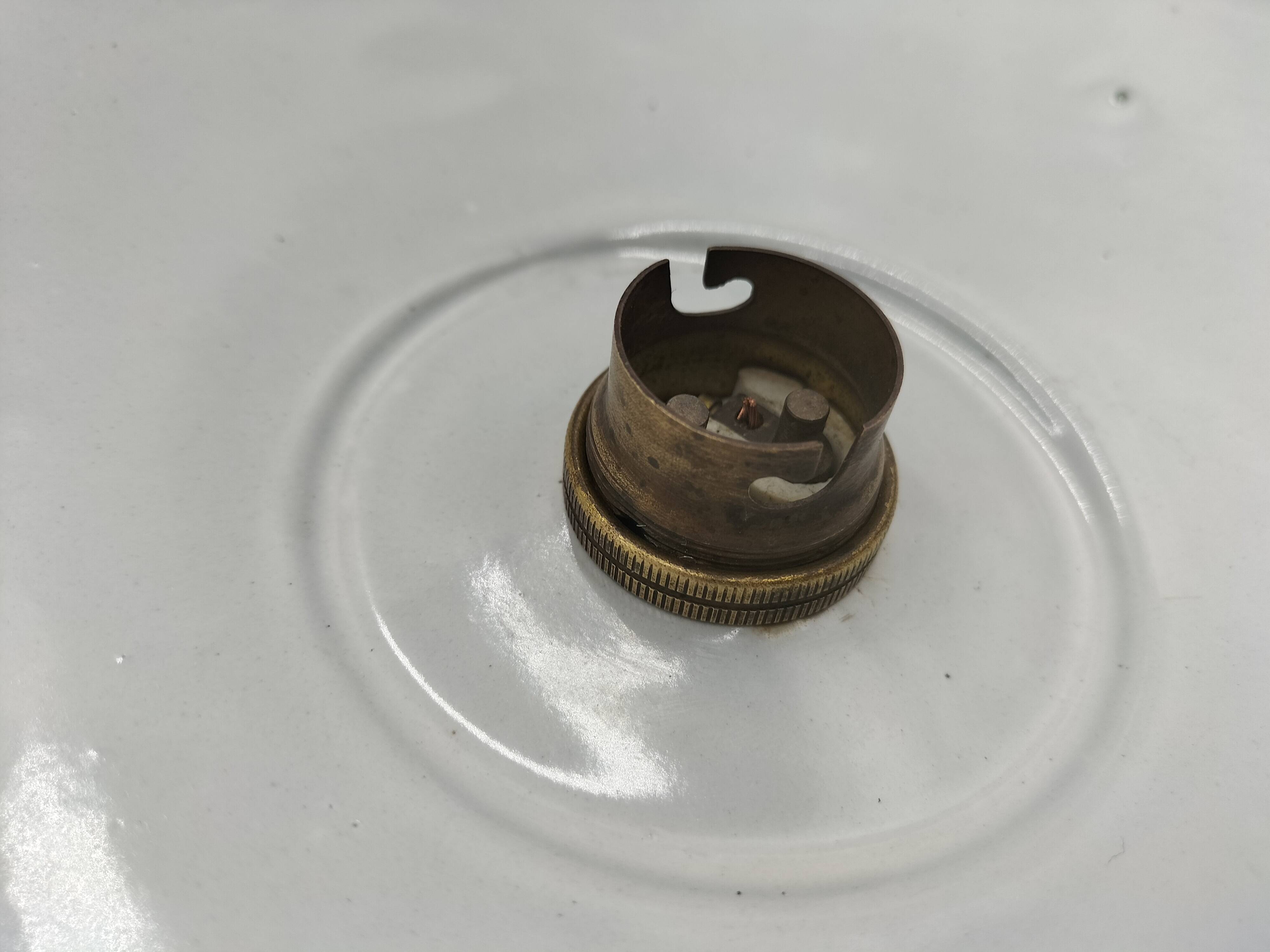 Enameled sheet metal pendant lights