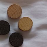 Wooden game of checkers and goose