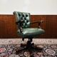 English Chesterfield Office Chair Desk chair green