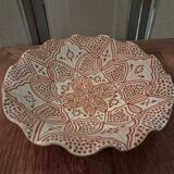 Moroccan handmade terracotta dish/salad bowl