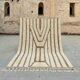 Ecru Moroccan rug with geometric patterns 280cm x 180cm