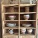 Antique workshop cabinet with compartments and doors