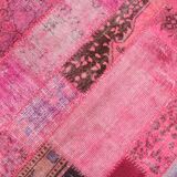 7x10 distressed pink turkish rug 300x208cm