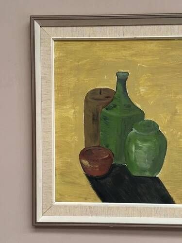 Original Oil on Panel "Still Life" by S. Jesso, Signed, Vintage & Framed 43×49cm