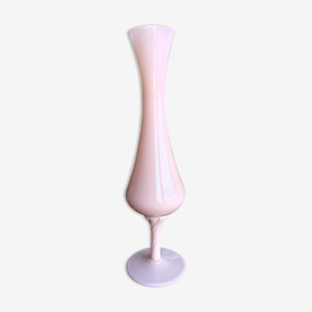 44 cm opaline vase - Pink "nymph's thigh" - 70s