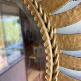 Golden sun mirror 50cm from the 70s.