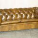 Ensemble vintage Chesterfield salon 3 pièces cuir