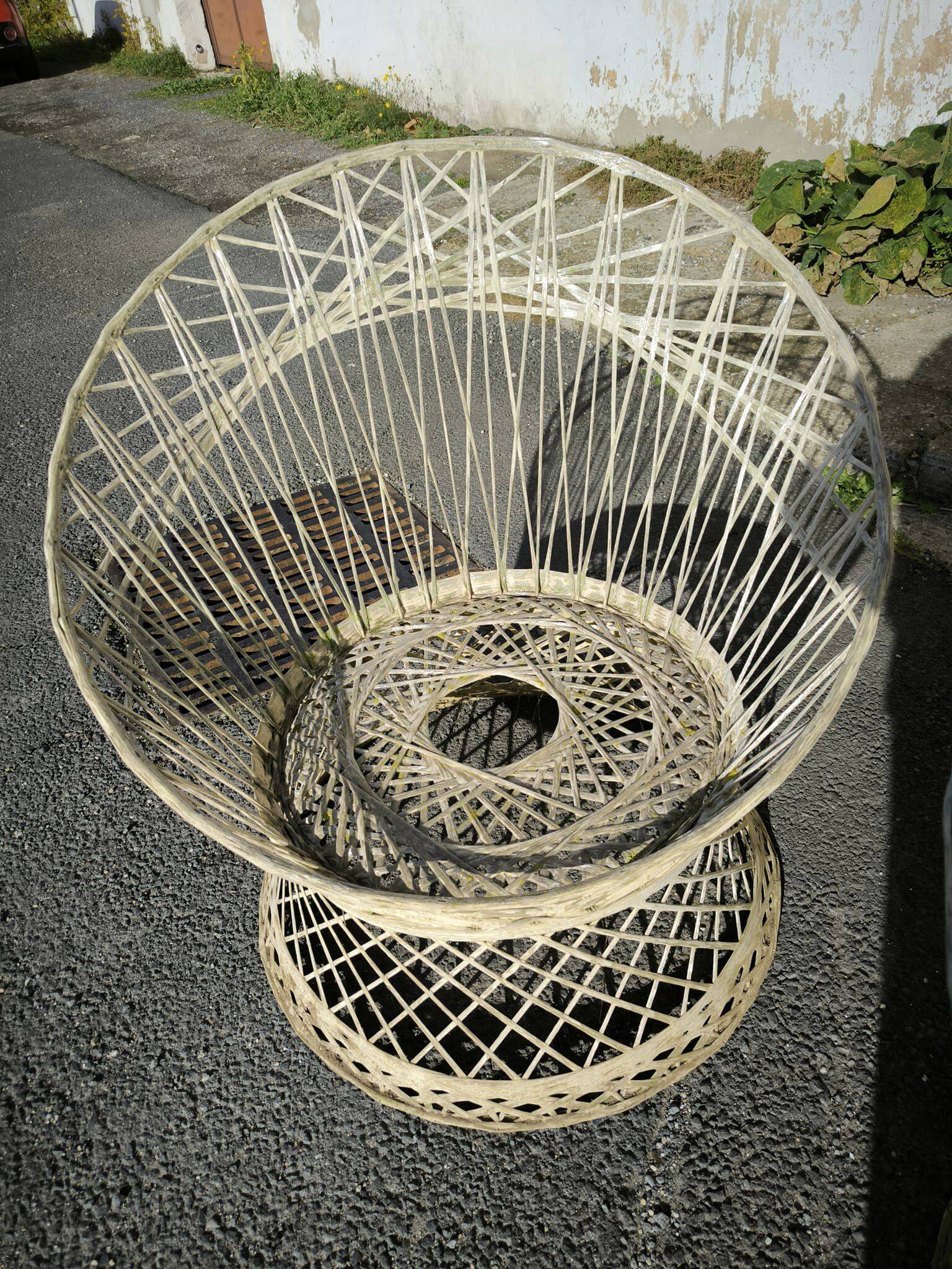 Pair of large garden armchairs