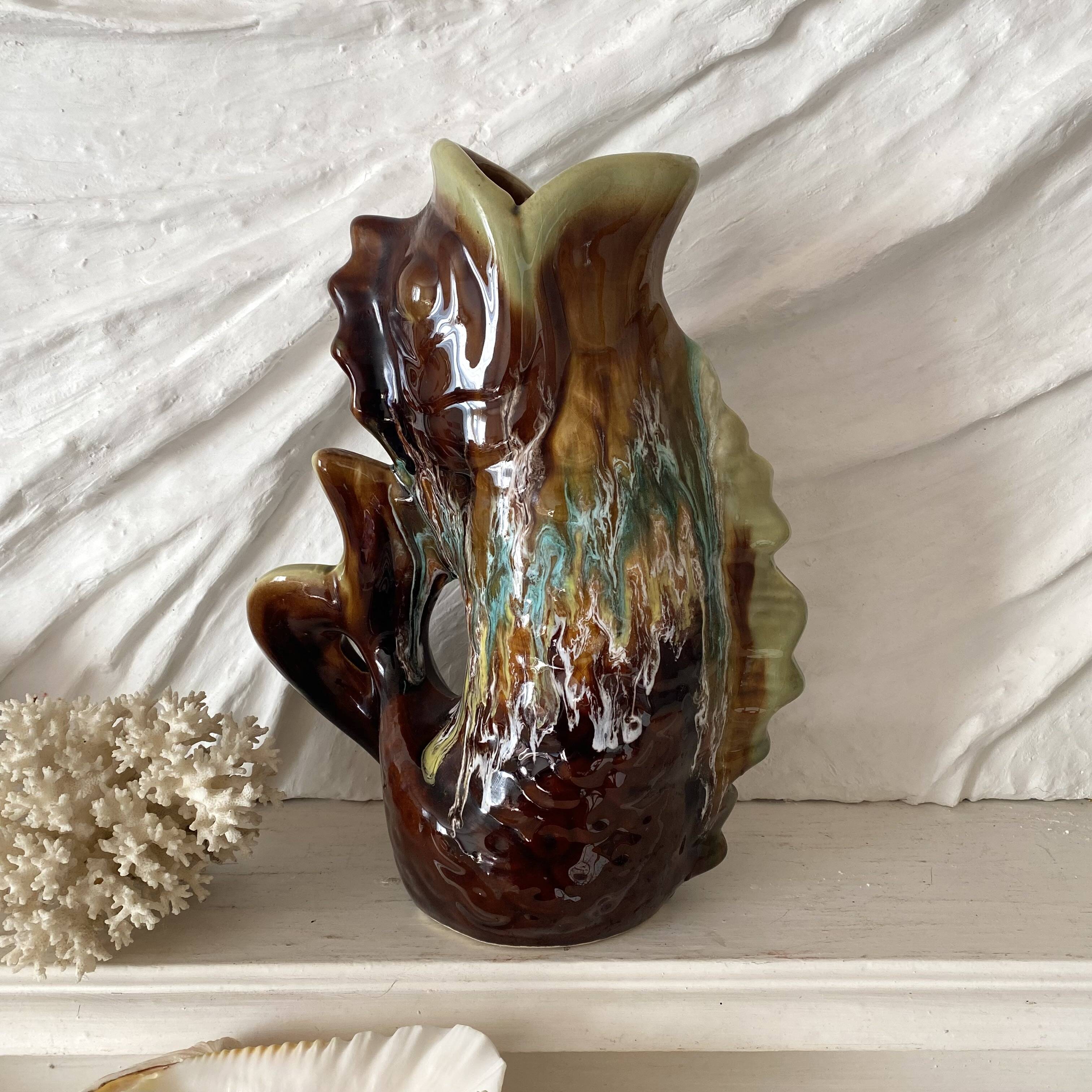 30 cm fish vase, 1970s zoomorphic vase.