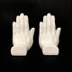 Pair of vintage handstrings in white ceramic to lester, year 80