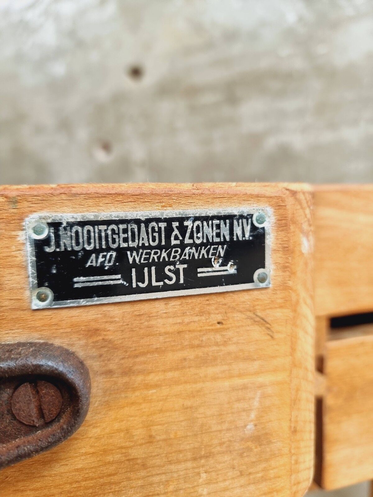 Workbench side table bathroom furniture beech