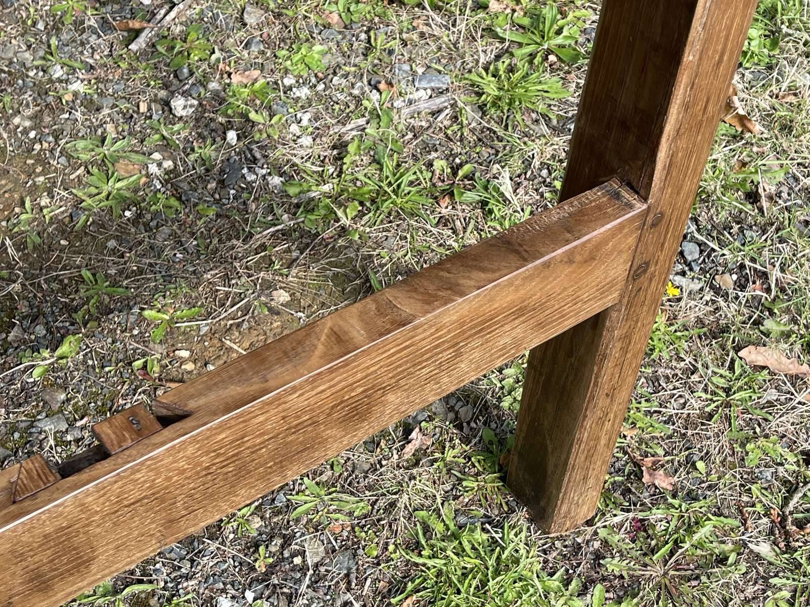 Early 20th century farmhouse table in fir and chestnut