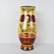 Egermann Czech crystal vase Bohemia Hand painted, gilded, circa 1980s.