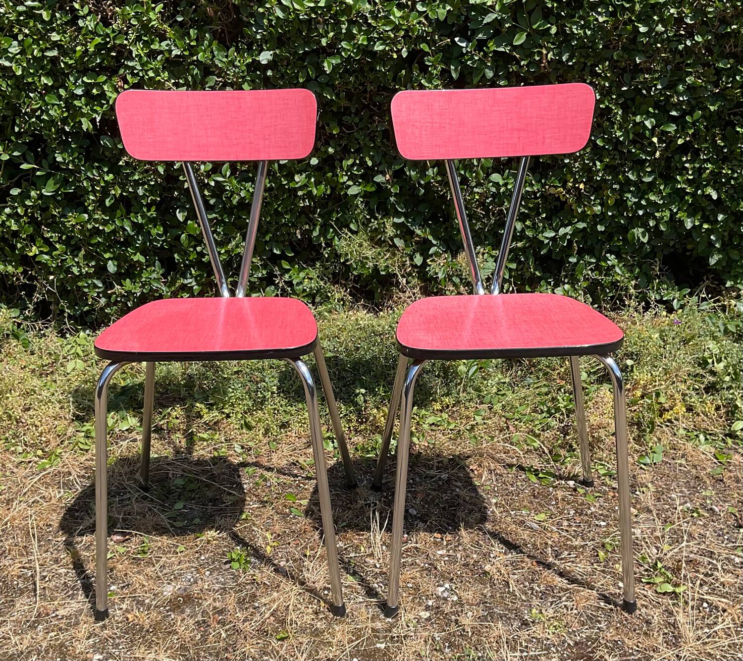 Pair of Formica chairs from the 60s and 70s