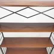 Italian free standing teak shelving unit, 1950