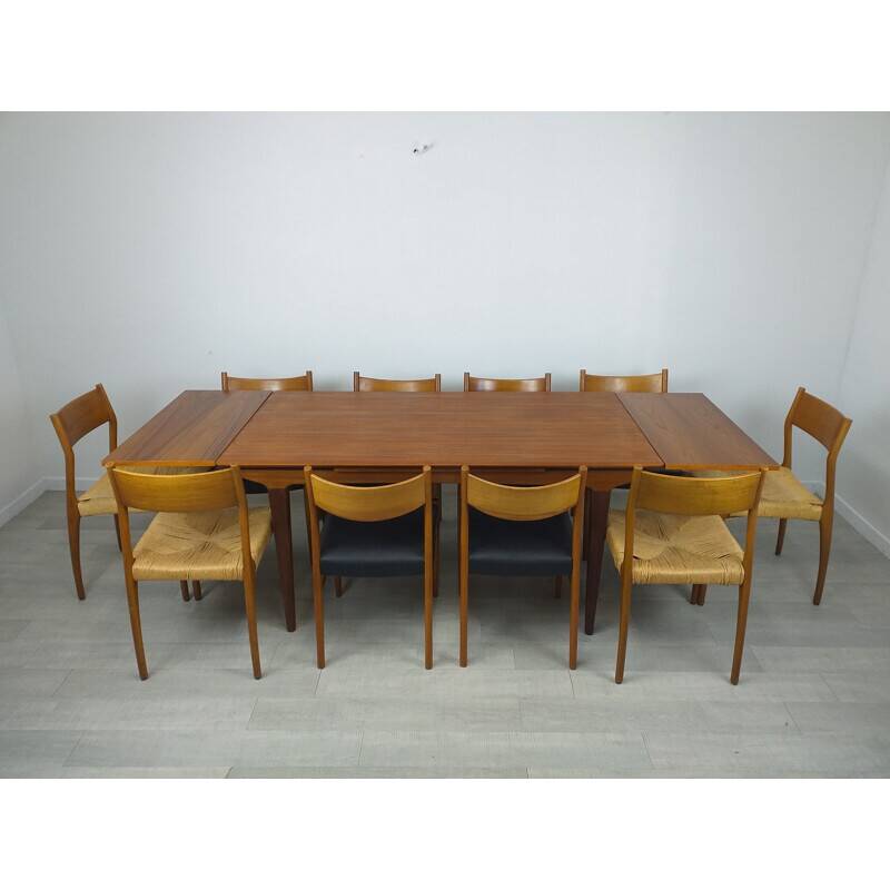 Vintage scandinavian table lb kofod larsen teak made in denmark
