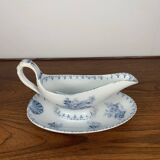 Sarreguemines U&C Flore model sauceboat, 19th century