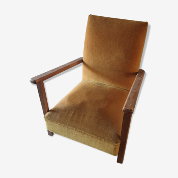 Fauteuil scandinave velours